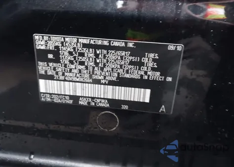 2011 Toyota Rav4 из США, поврежденный, VIN 2T3BF4DV9BW082684